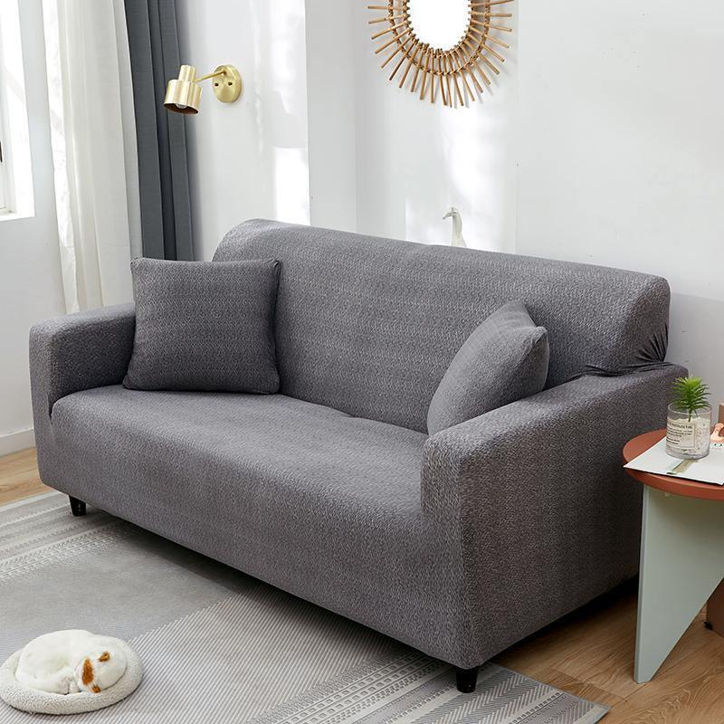 Sofa Cover - Spotted Pattern - Grey - Adaptable & Expandable - The sofa cover crafter