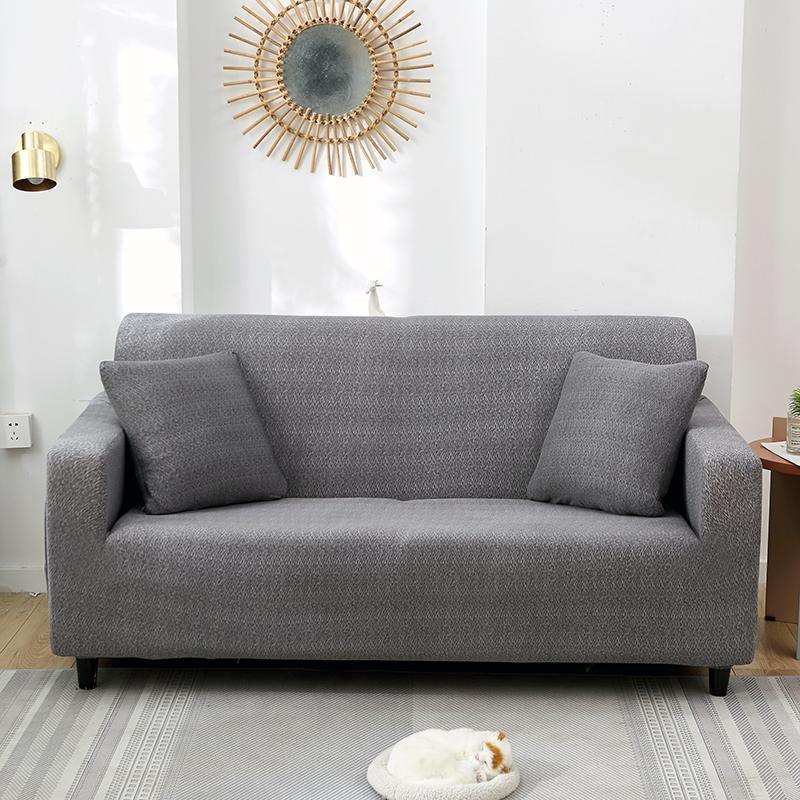 Sofa Cover - Spotted Pattern - Grey - Adaptable & Expandable - The sofa cover crafter