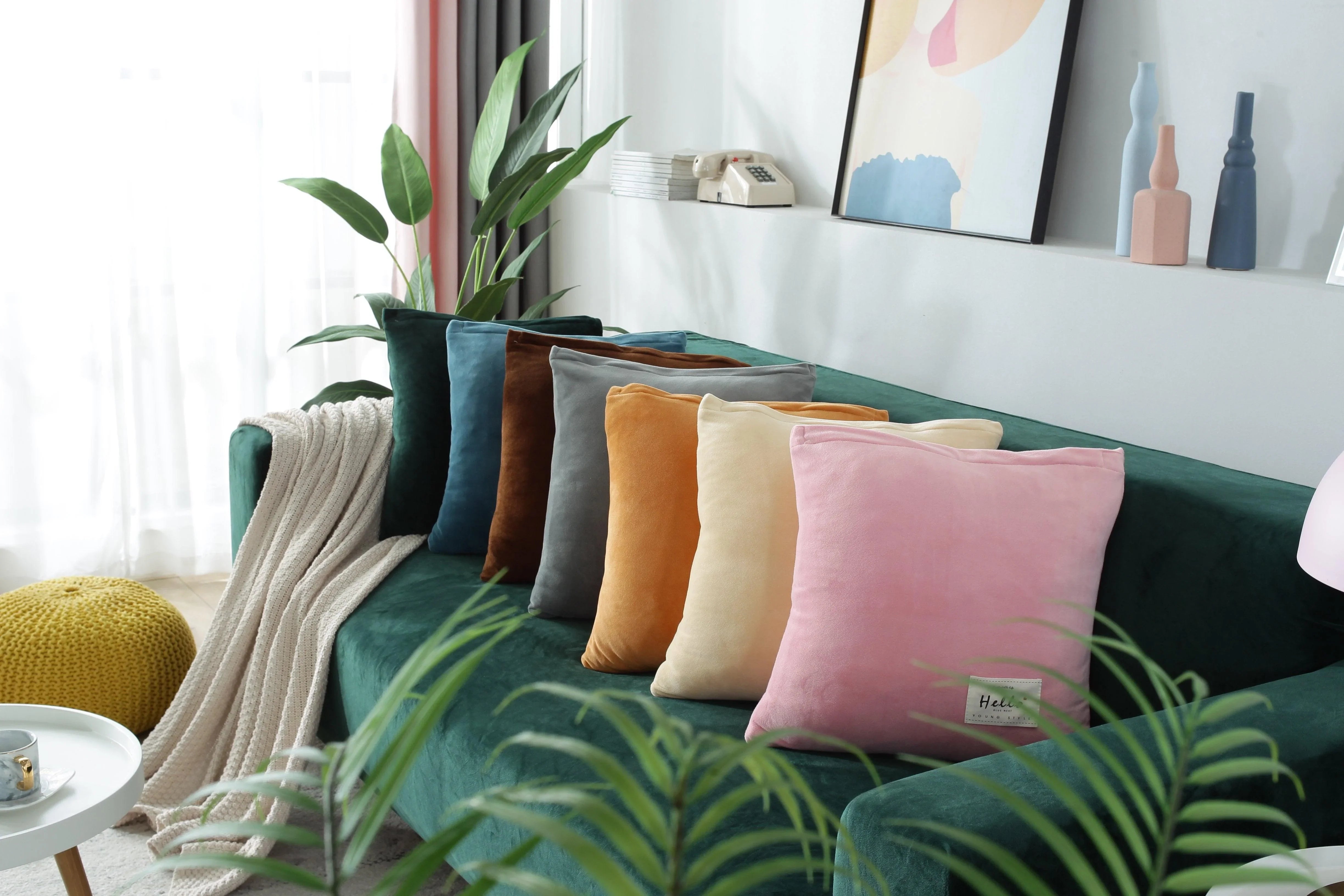 Sofa Cover - Velvet - Dark Green - Adaptable & Expandable - The sofa cover crafter