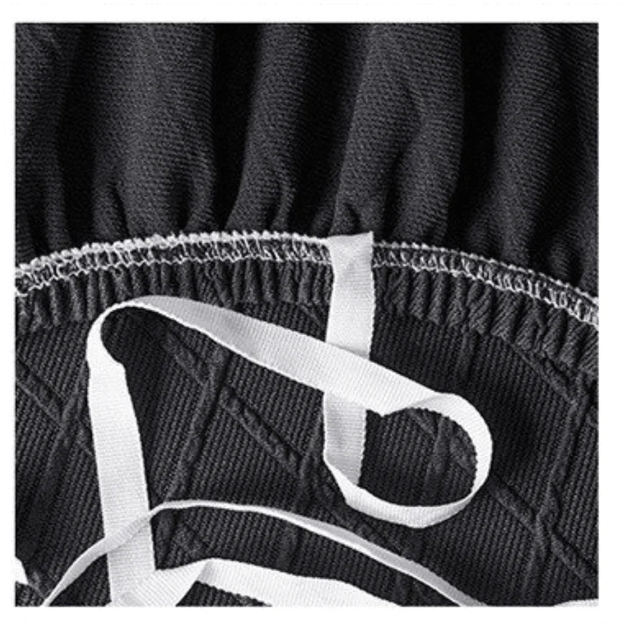 Sofa Cover - Wide Jacquard - Black - Adaptable & Expandable - The sofa cover crafter