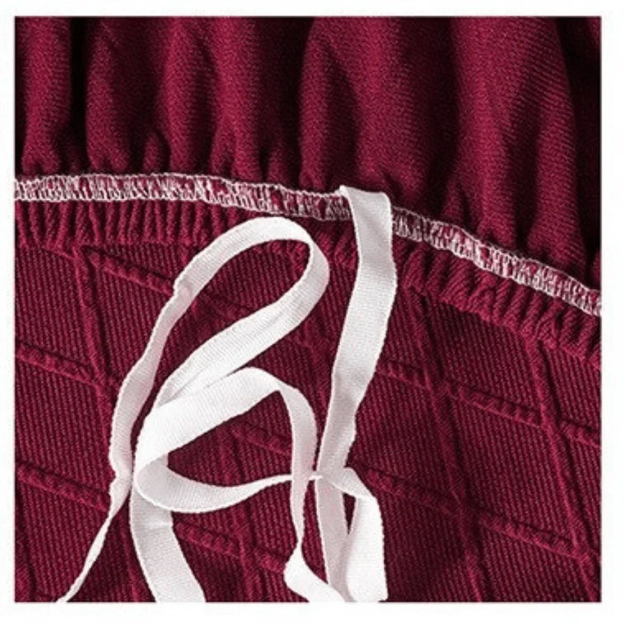 Sofa Cover - Wide Jacquard - Cardinal red - Adaptable & Expandable - The sofa cover crafter