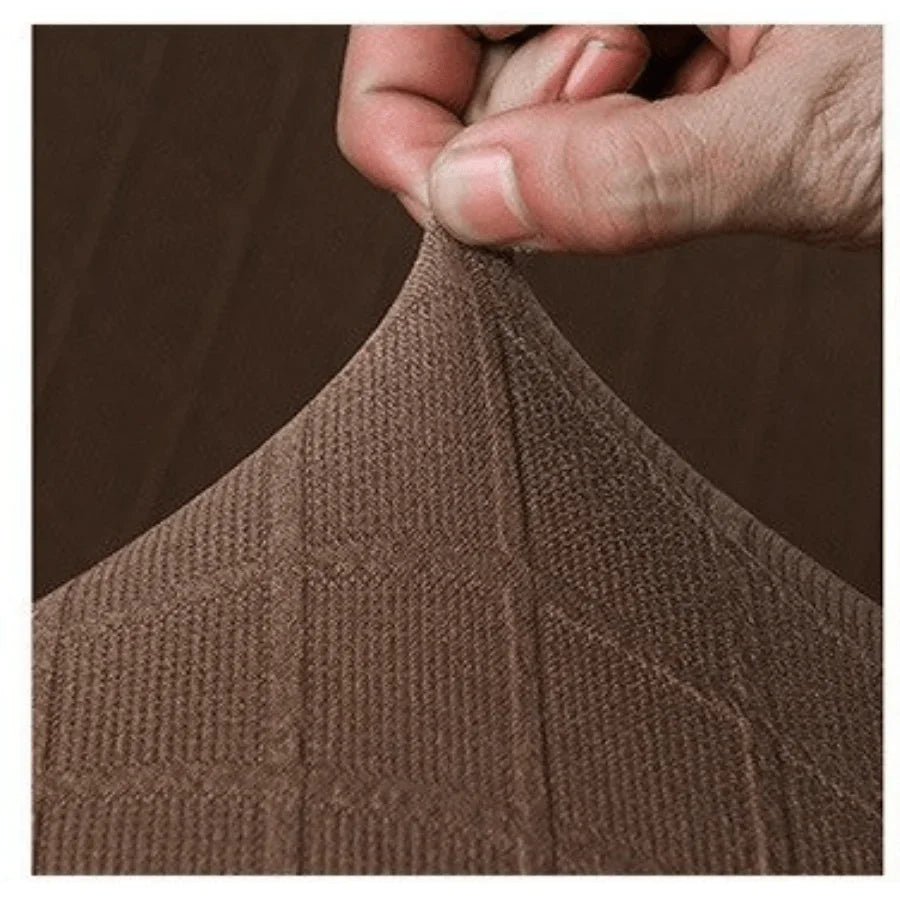 Sofa Cover - Wide Jacquard - Chestnut Brown - Adaptable & Expandable - The sofa cover crafter