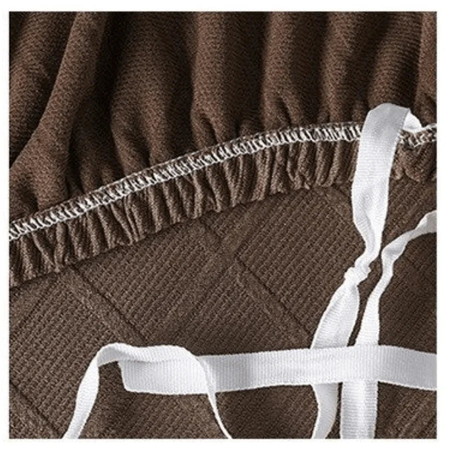 Sofa Cover - Wide Jacquard - Chestnut Brown - Adaptable & Expandable - The sofa cover crafter