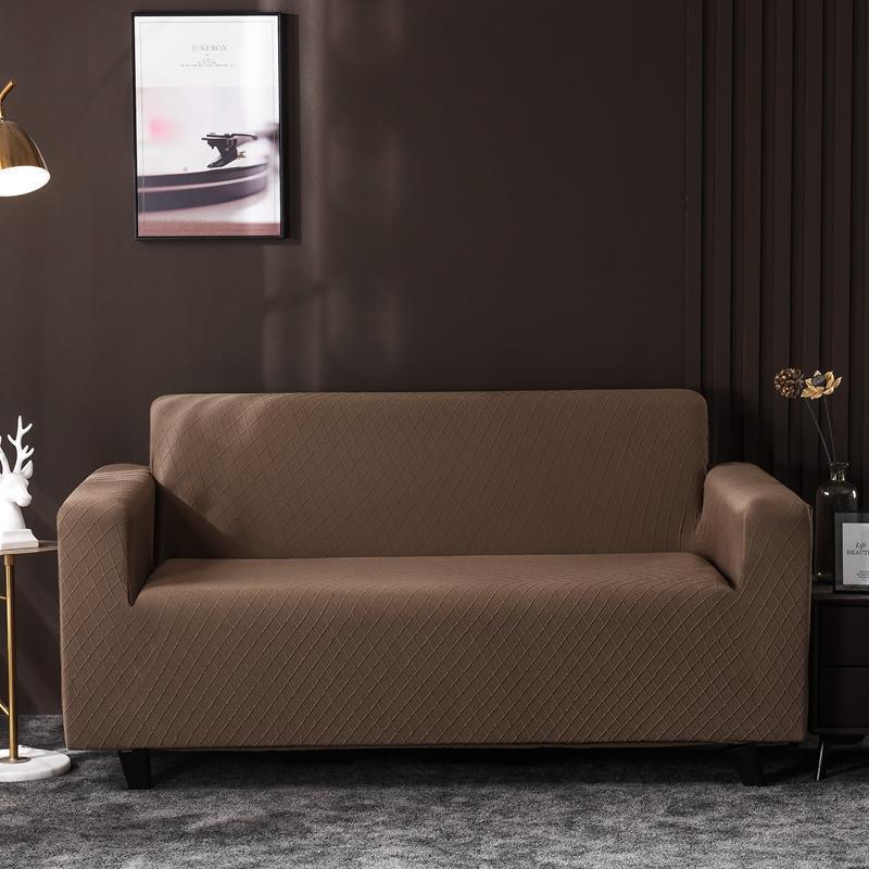 Sofa Cover - Wide Jacquard - Chestnut Brown - Adaptable & Expandable - The sofa cover crafter
