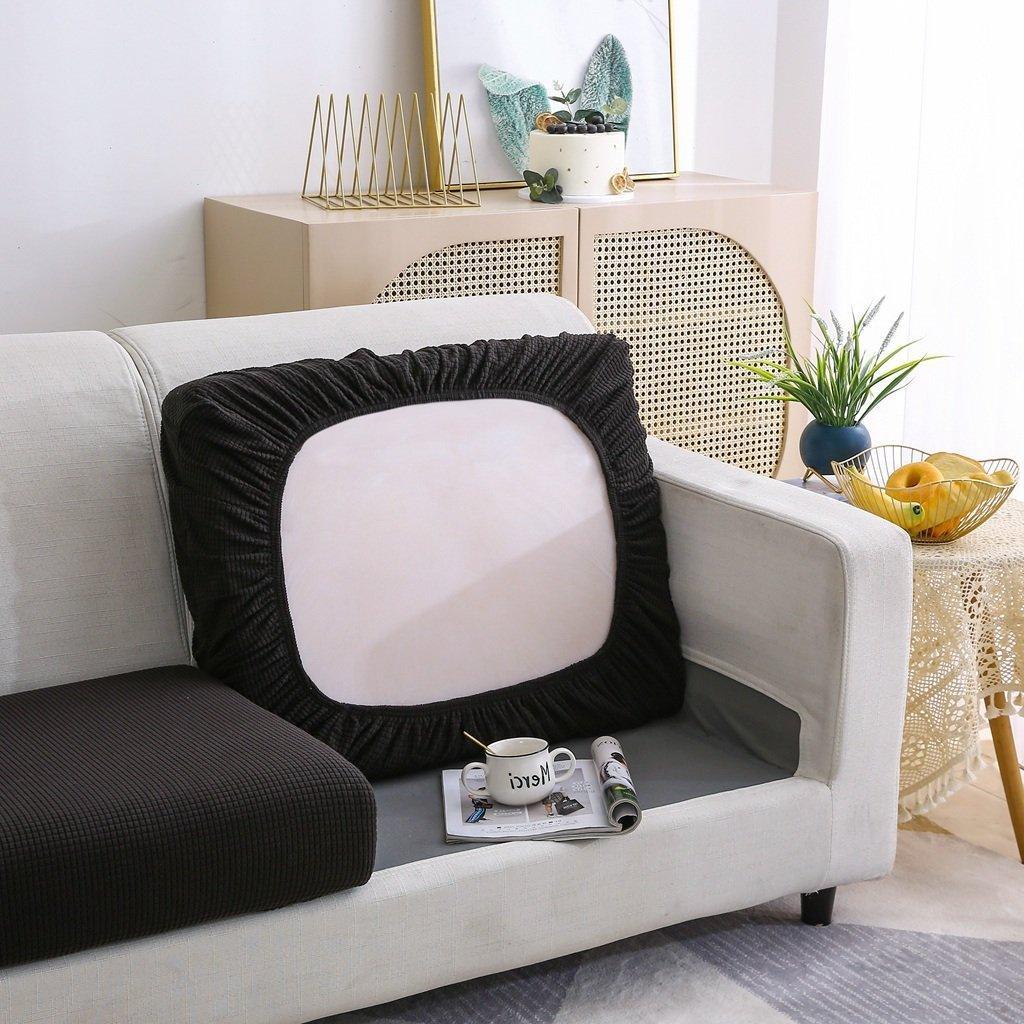 Sofa Cushion Cover - Narrow Jacquard - Black - The sofa cover crafter