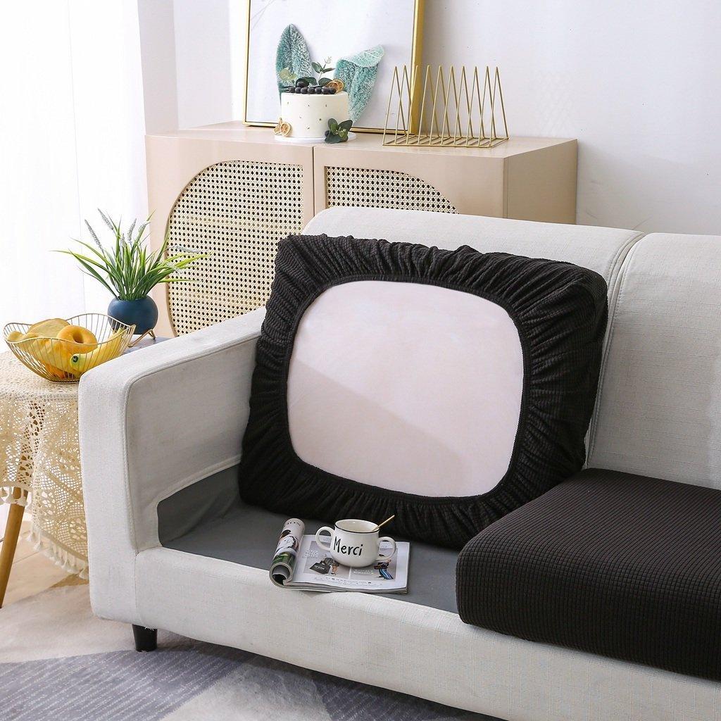 Sofa Cushion Cover - Narrow Jacquard - Black - The sofa cover crafter