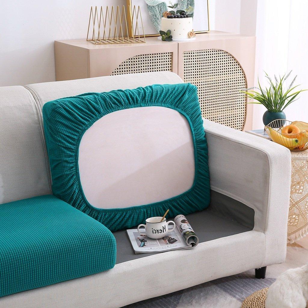 Sofa Cushion Cover - Narrow Jacquard - Bondi Blue - The sofa cover crafter