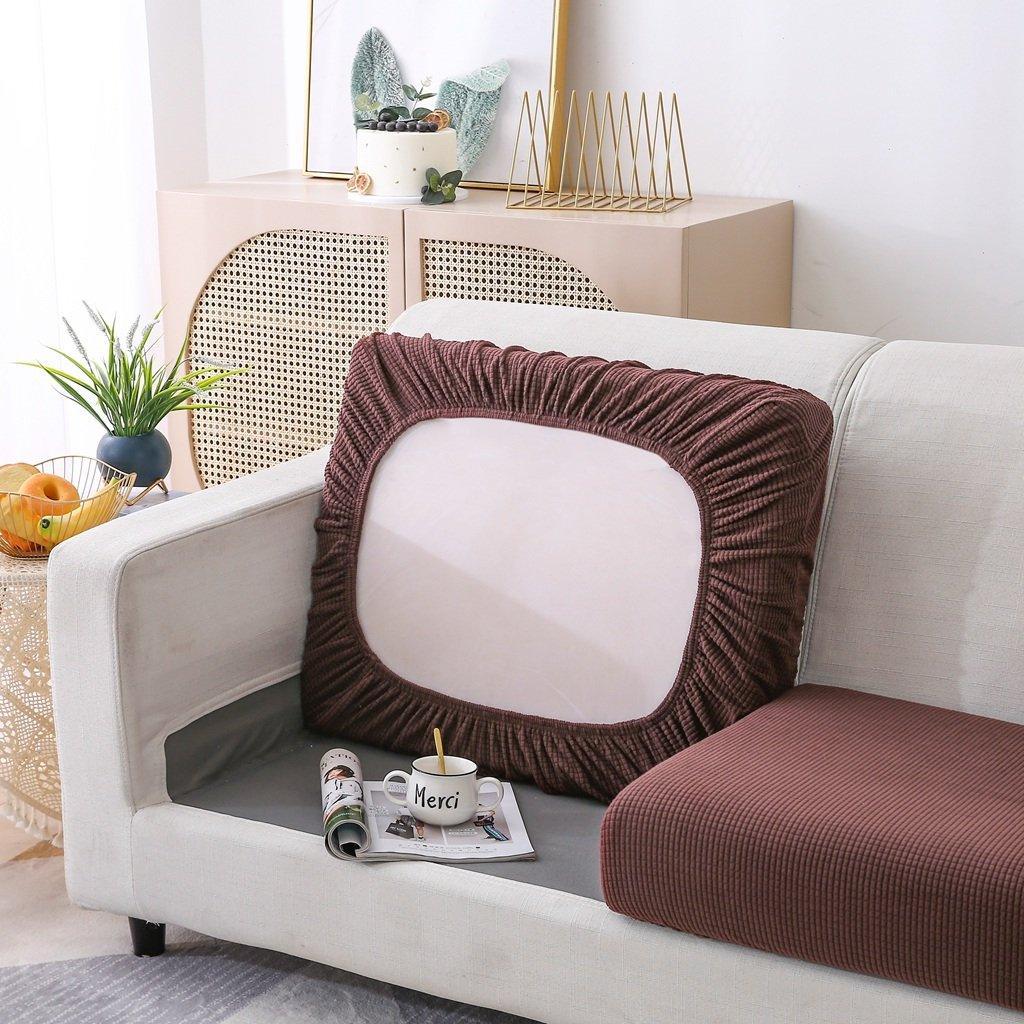 Sofa Cushion Cover - Narrow Jacquard - Chocolate - The sofa cover crafter
