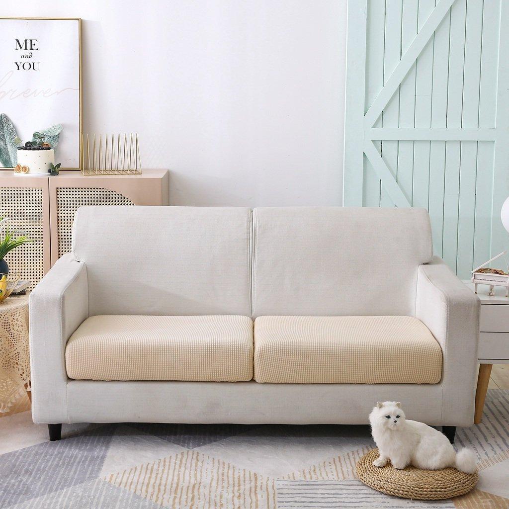 Sofa Cushion Cover - Narrow Jacquard - Cream - The sofa cover crafter