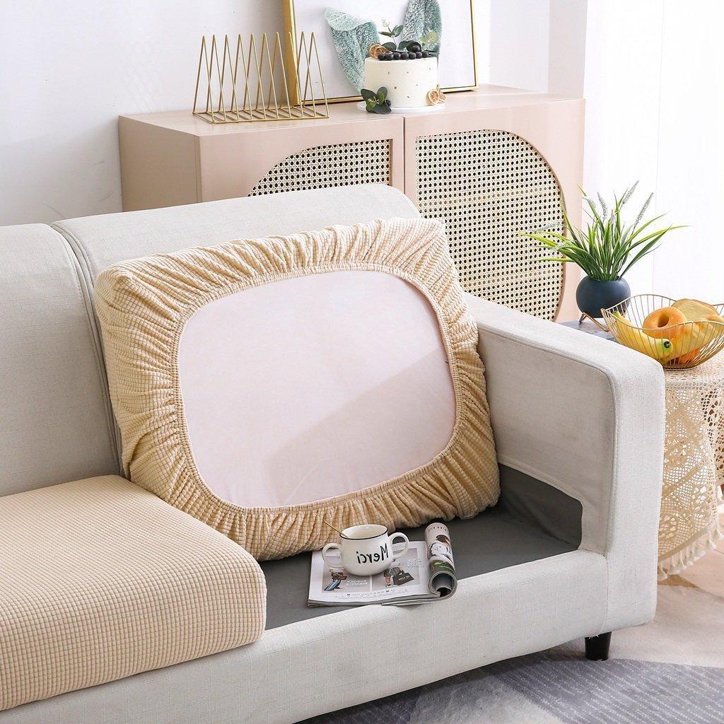 Sofa Cushion Cover - Narrow Jacquard - Cream - The sofa cover crafter