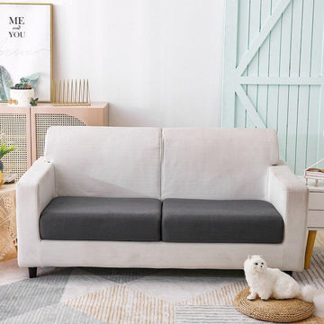 Sofa Cushion Cover - Narrow Jacquard - Dark Grey - The sofa cover crafter