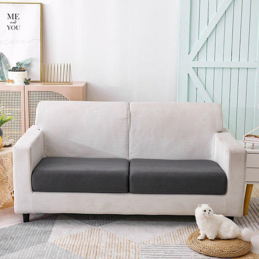 Sofa Cushion Cover - Narrow Jacquard - Dark Grey - The sofa cover crafter