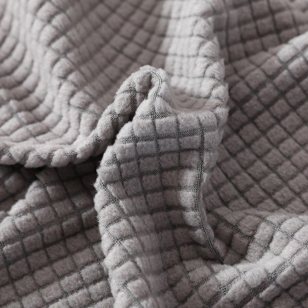 Sofa Cushion Cover - Narrow Jacquard - Light Grey - The sofa cover crafter