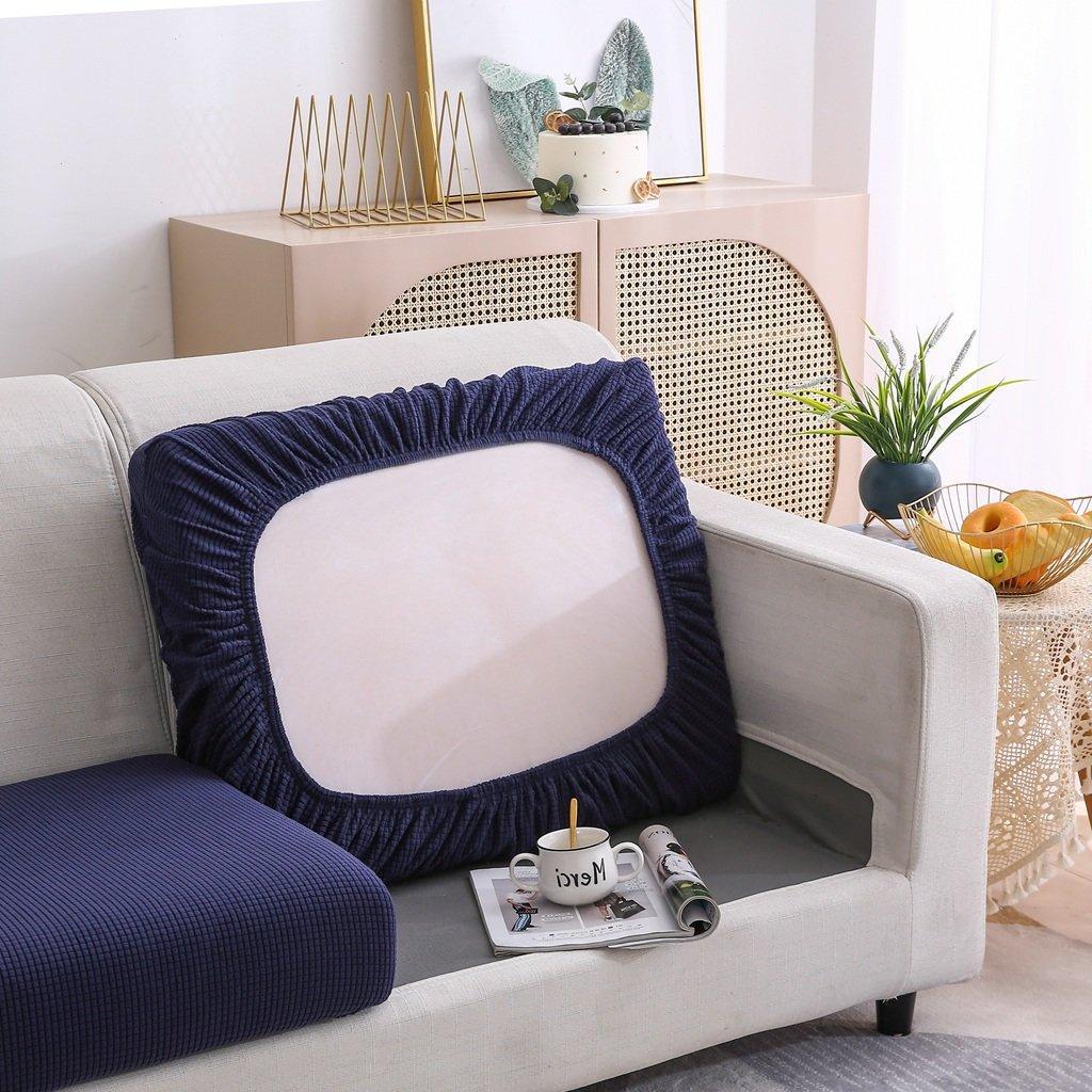 Sofa Cushion Cover - Narrow Jacquard - Navy blue - The sofa cover crafter