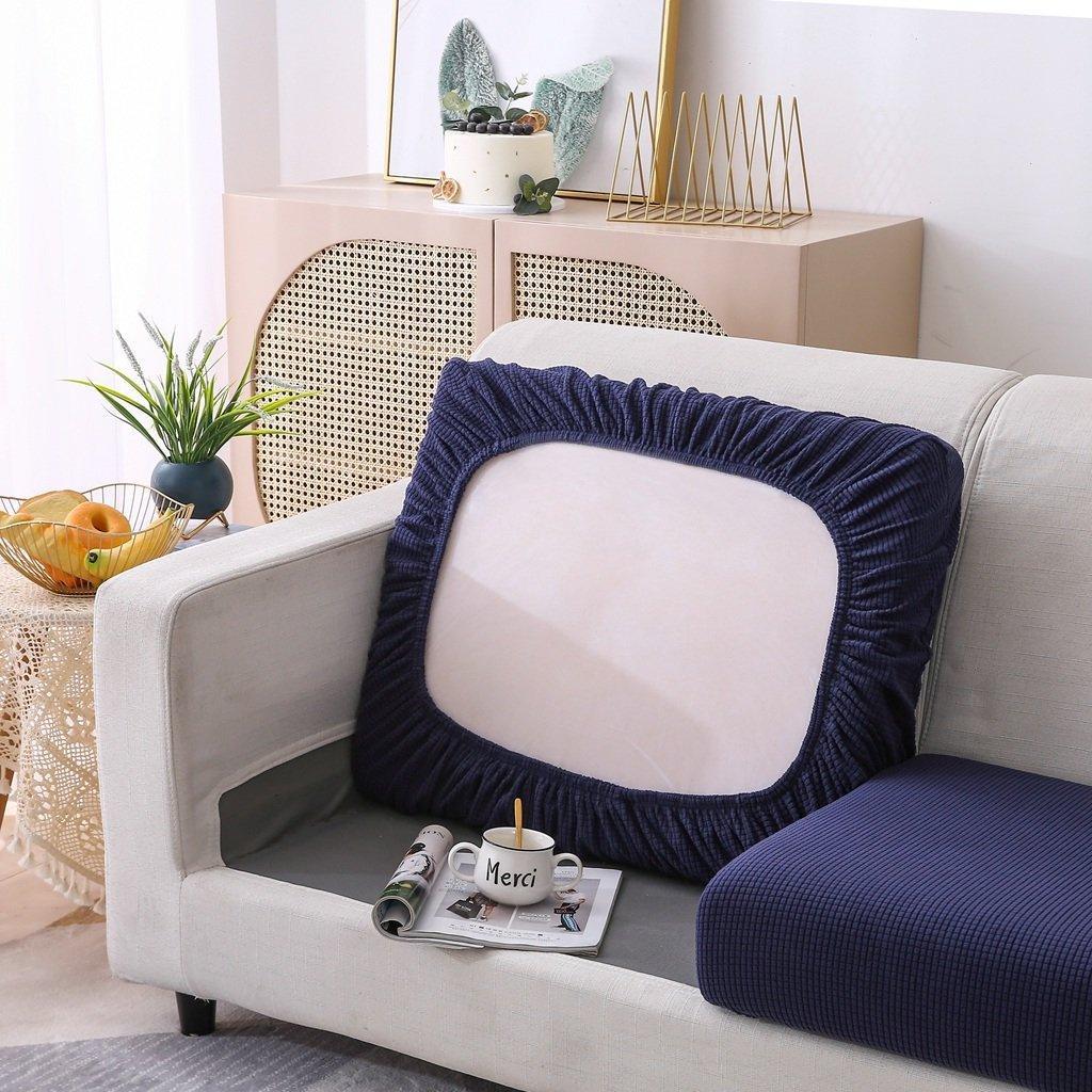Sofa Cushion Cover - Narrow Jacquard - Navy blue - The sofa cover crafter