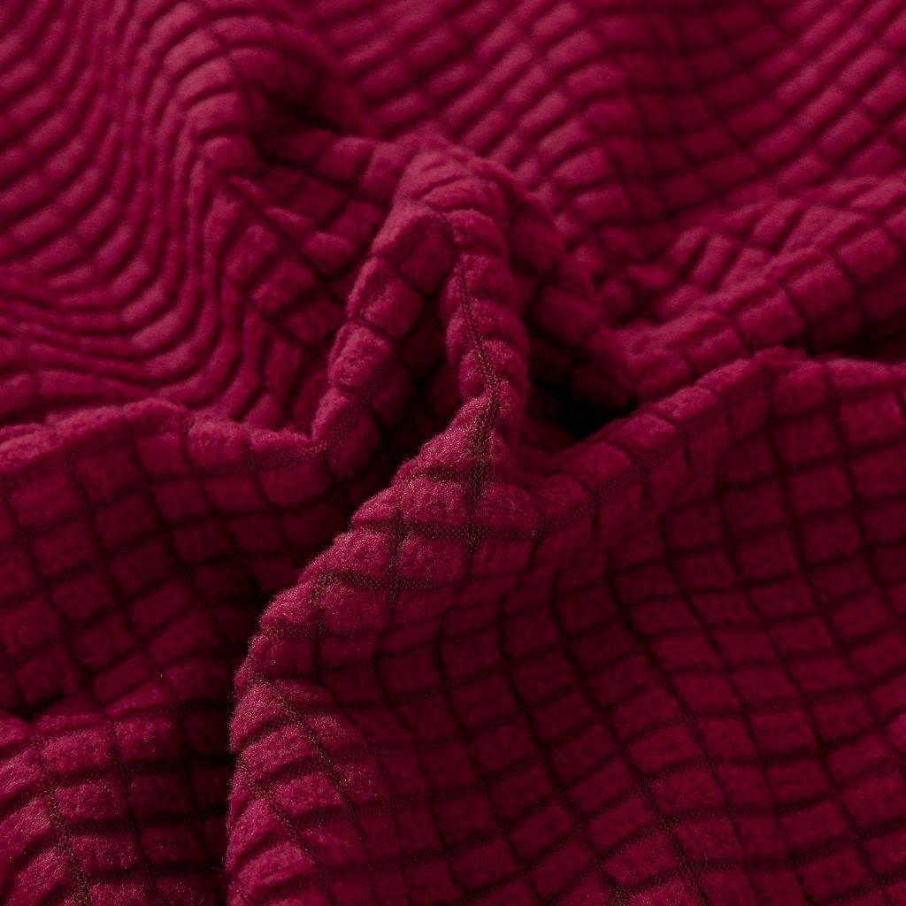 Sofa Cushion Cover - Narrow Jacquard - Red Garnet - The sofa cover crafter