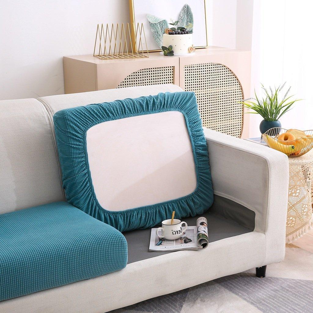 Sofa Cushion Cover - Narrow Jacquard - Sky Blue - The sofa cover crafter