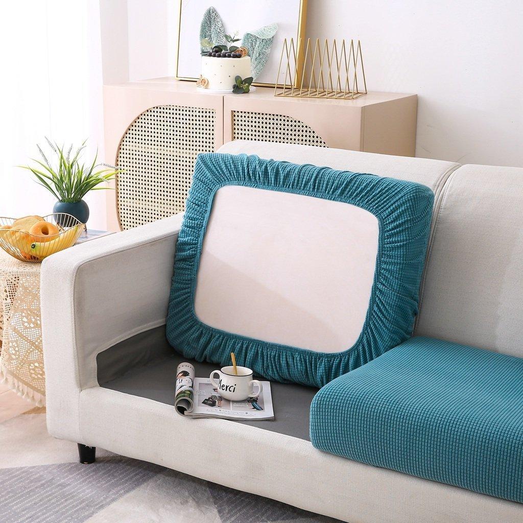 Sofa Cushion Cover - Narrow Jacquard - Sky Blue - The sofa cover crafter