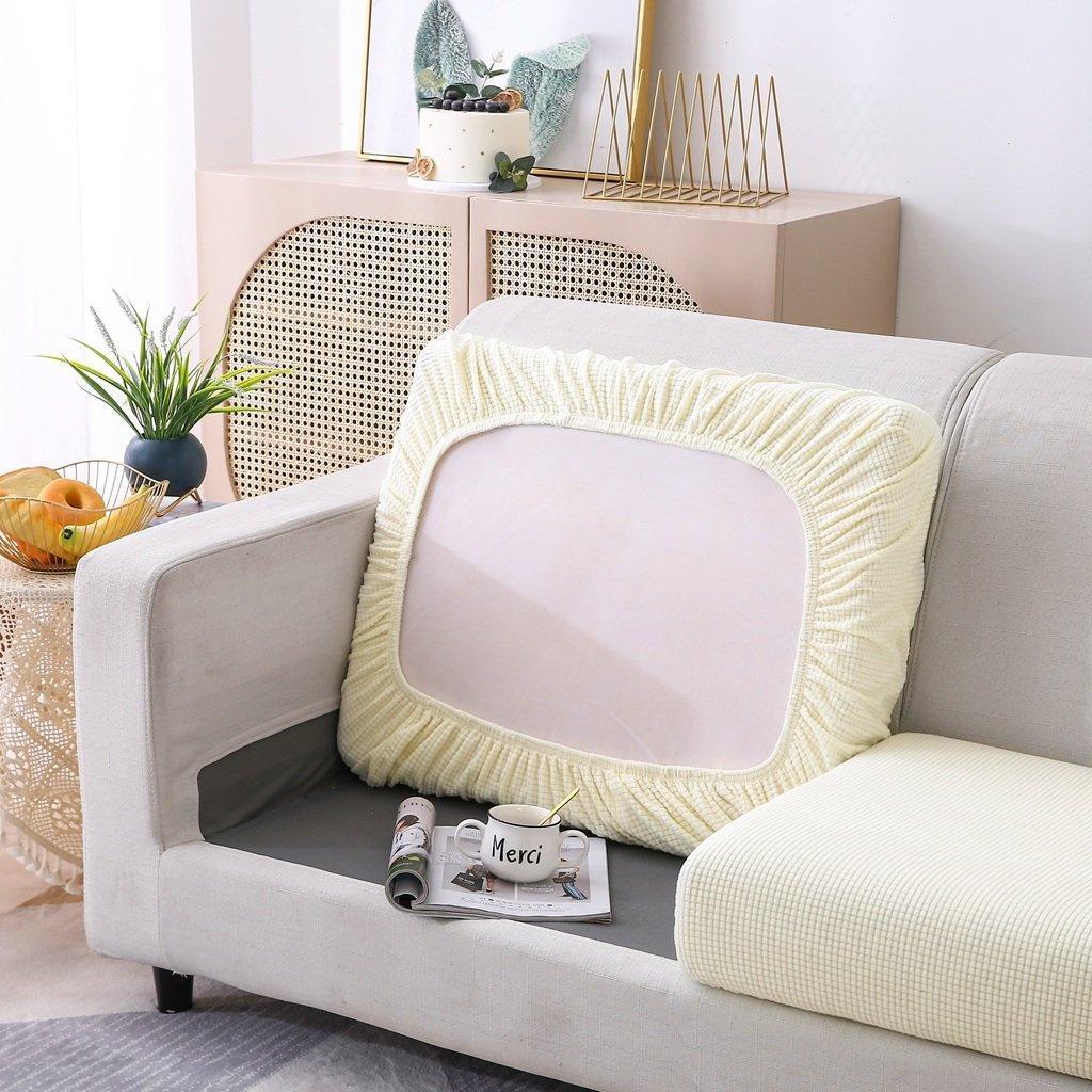Sofa Cushion Cover - Narrow Jacquard - White - The sofa cover crafter